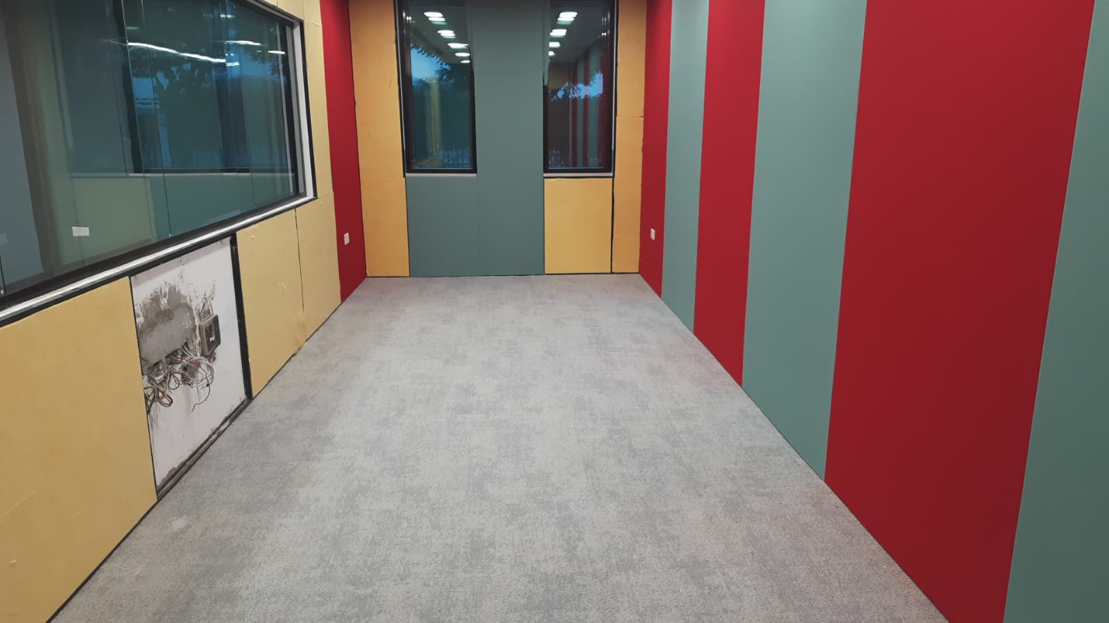 Fabric Acoustic Wall Panels Commercial Office Interior Fitout Dubai