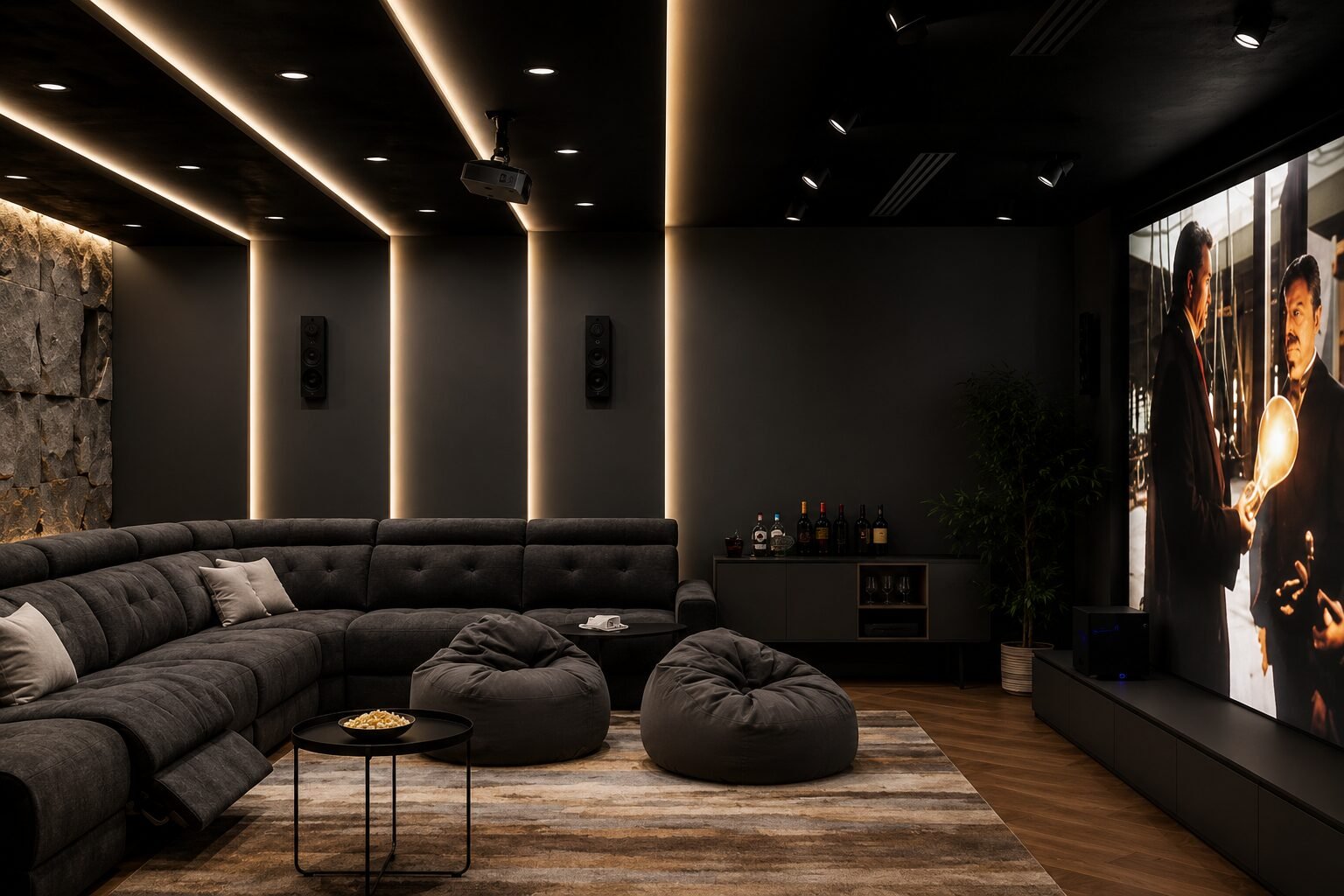Opus Acoustics cinema acoustic wall and ceiling treatment creating immersive sound environments in Dubai