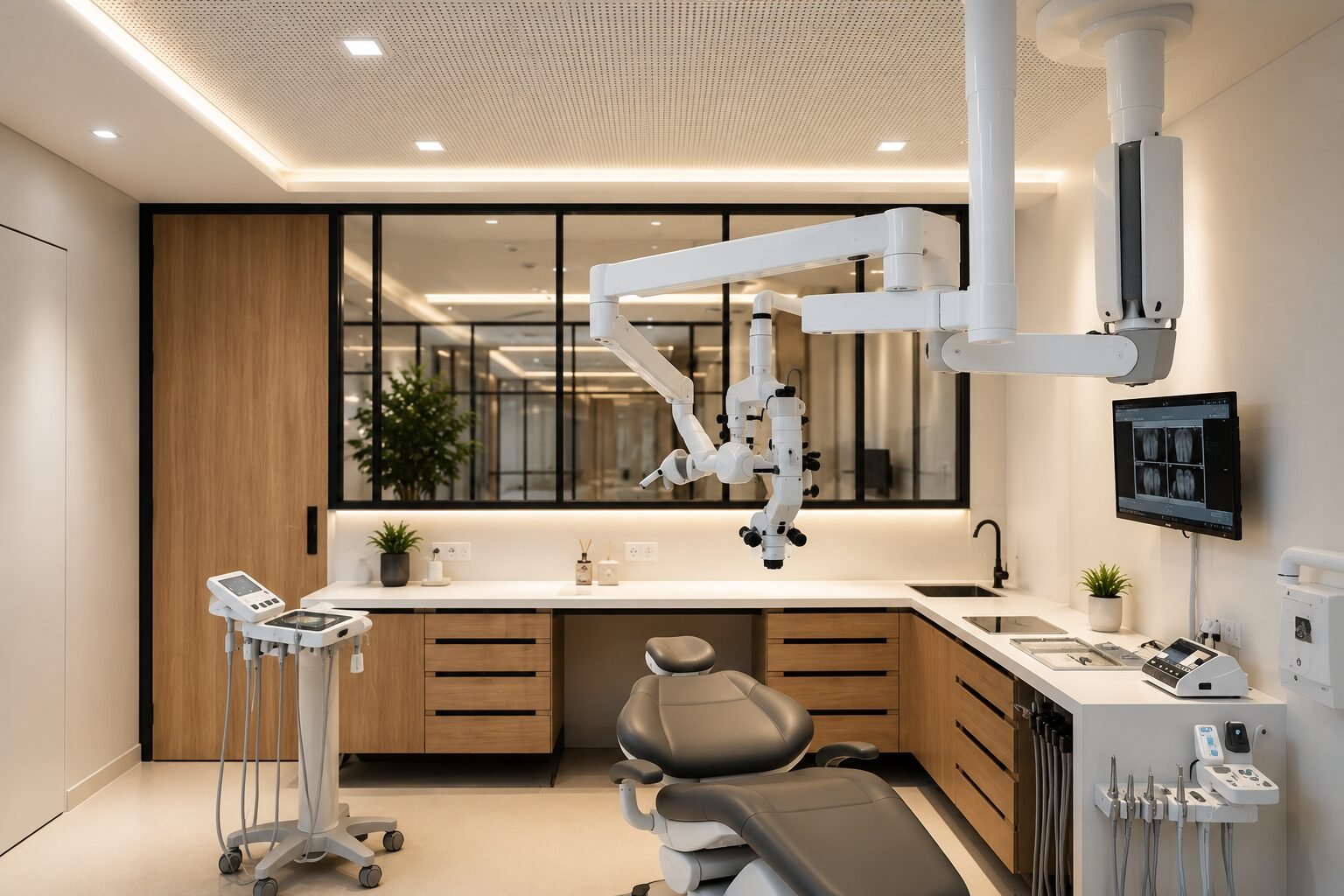 Opus Acoustics healthcare acoustic ceiling system creating quieter consultation and treatment rooms in UAE