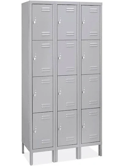 Single door two door and multi door metal locker configurations in UAE facility